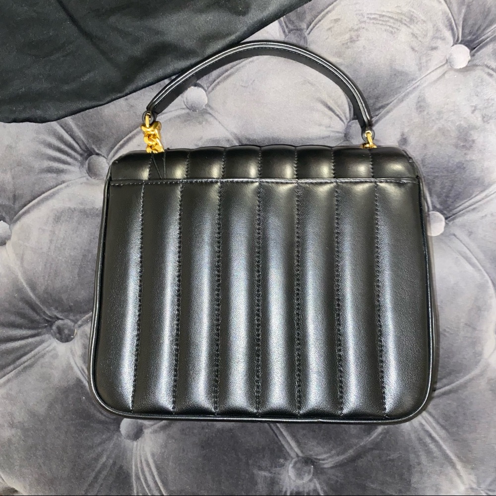 SOLD New Yves Saint Laurent Black Medium Vicky Bag Gold Hardware - Picture 6 of 10